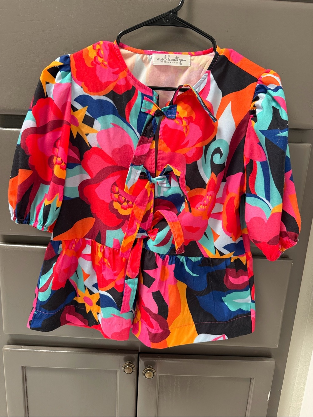 Multicolor Floral Peplum Top